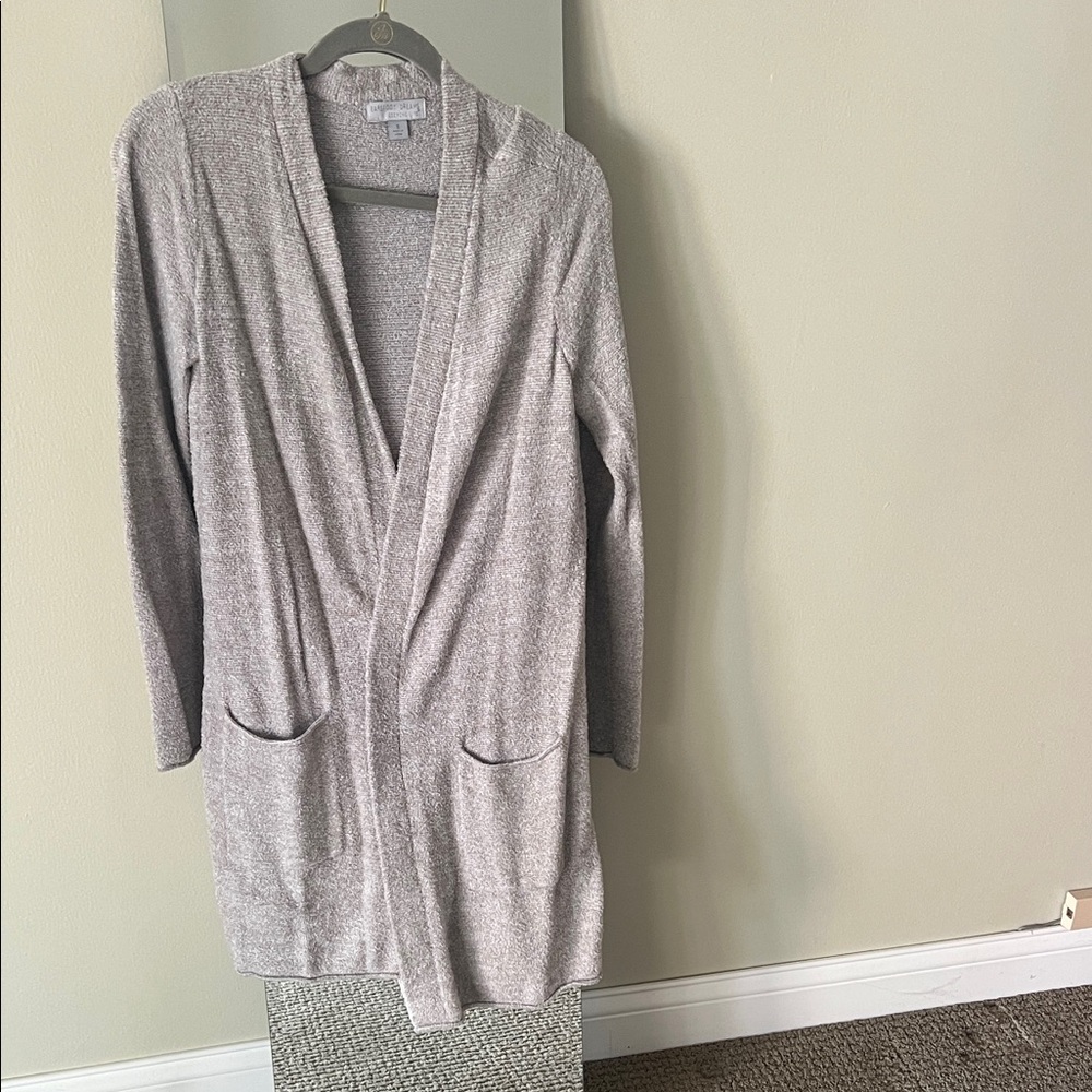 Barefoot Dreams Beige Open Front Cardigan Sweater
